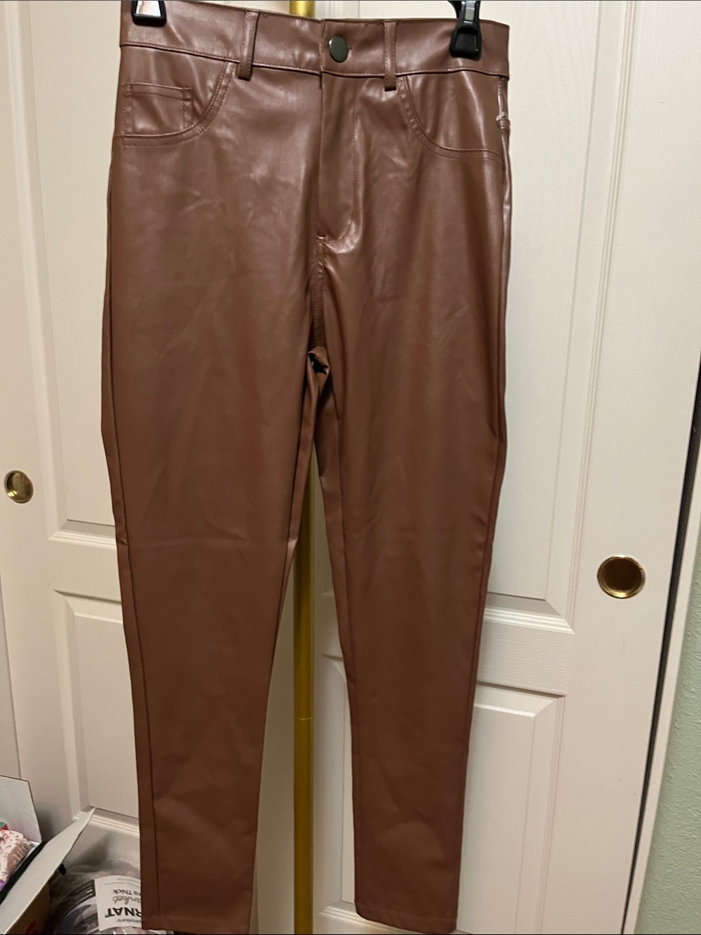 NWT Buckle Shinestar Vegan Leather High Waisted Skinny Pants Sz S